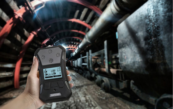 Portable Multi Gas Detector with Pump Suction for EX O2 H2S CO CO2 NH3 6 In1 and IP67 Protection