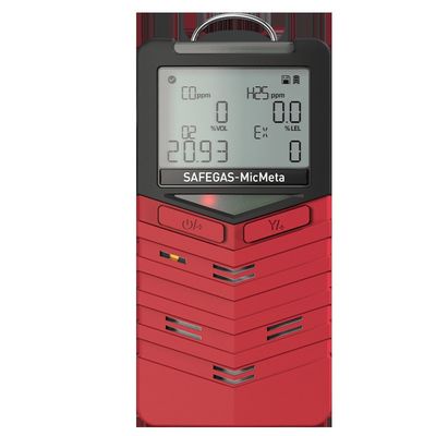 IECEx ATEX EMC Certified Diffusion Type Multi Gas Detector for CO H2S O2 LEL, Portable 4 Gas Monitor with Data Logging