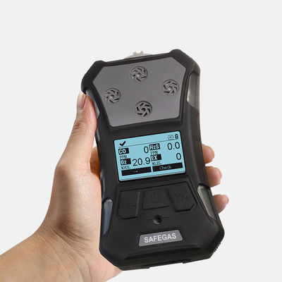 Portable Multi Gas Detector with 4 In 1 Imported Sensor for LEL H2S CO O2 Detection and IP67 Protection